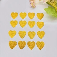 50 Pieces Silvery,Of Gold And Rose Gold Heart Confetti - Perfect For Weddings, Valentine's Day, Anniversaries And DIY Table Decorations