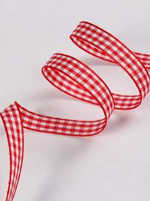 1 pieza 10 yardas de cinta de poliéster a cuadros, para manualidades florales, lazos, decoración de regalos, pasteles y San Valentín - Multicolor - Ver 15