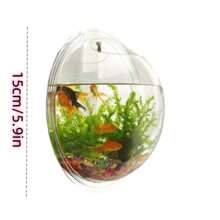 Wall Mounted Fish Tank, Wall Mounted Vase, Flower Basin, Acrylic Creative Wall Goldfish Tank. Personalized Home Decor - Clear - View 5