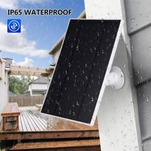 Home Solar Panel With Micro USB Charging Cable And USB-C Connector,Solar Panel, Supply Compatible With Outdoor Security Camera, 6W Continuously Charging - Black - View 5