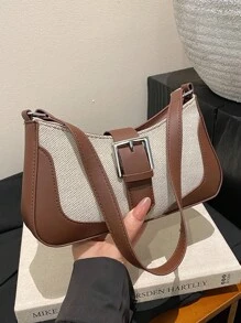 حقيبة كتف مصنوعة من الكتان للنساء طراز جديد وأنيق للشتاء