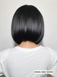 黑色假发短波波头假发合成耐热假发 12 英寸时尚女士假发日常使用头发适合初学者，适合各种场合，包括派对、度假、节日、角色扮演。