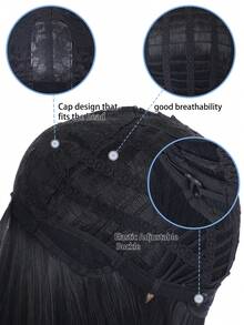 黑色假发短波波头假发合成耐热假发 12 英寸时尚女士假发日常使用头发适合初学者，适合各种场合，包括派对、度假、节日、角色扮演。