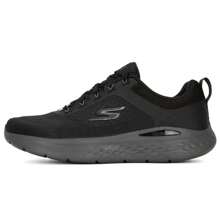 Skechers 男士 Go Run Lite 缓震回弹轻便舒适跑步鞋，柔软透气鞋底休闲通勤运动鞋，220894-BKCC - 黑色/炭灰色 - 查看 1