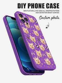 Customized Fashionable & Personalized Pet Photo Cutout Graphic Phone Case, Protective Cover Compatible With Iphone 11/12/13/14/15/16 Pro Max