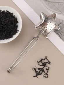 1個 ハート、ペンタグラム、貝殻、三日月型ハンドル付ステンレススチールティーストレーナー ティーインフューザー、ステンレススチールティーポットインフューザー、ハート型ティーストレーナー、貝殻型ティーストレーナー、ラマダン・カリーム要素、フラット/ライン ハンドル オプション、バレンタインデー、ラマダン、イースター、母の日、父の日、結婚式の季節、クリスマス、新学期に適しています - シルバー - チェックする 14