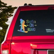 1Pc Customized Stickers ,Baby On Board ,Baby In Car,Suitable For Smooth Surfaces Such As Cars, Etc, Furniture Customized Label Decoration,Suitable For Home, Office, Commercial, And Commercial Decoration And Gifts. Birthday Graduation - Multicolor - View 8