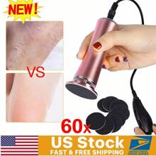 Lima eléctrica para pies, removedor de callos, Dermave Feet, velocidad ajustable, 60 discos de arena - Tipo de Enchufe A USA (110-127V) - Ver 1