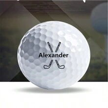 Customized Golf Ball With Text, Dual Layer Golf Ball, Personalized Golf Ball