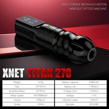 XNET 1PC Titan270 Bezprzewodowa Maszynka Do Tatuażu Długopis Silnik Bezszczotkowy o Wysokim Momentu Obrotowym Z 4.0/5.0mm Skok 2400 mAh Bateria Dla Artysty Tatuażu