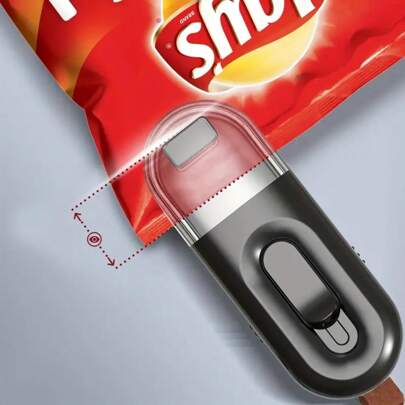 迷你零食袋封口机，二合一热封机带切割器，适用于薯片、塑料袋，可重复密封以保持食物新鲜，小型封口机带刀片，热真空封口机，食品储存封口机