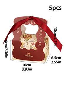 Caja de regalo de 5 piezas/10 piezas para San Valentín, nueva caja de chocolate, caja de regalo de boda y compromiso, caja de regalo fresca y simple, caja de caramelos, caja de recuerdos para el Día de San Valentín, regalos de San Valentín