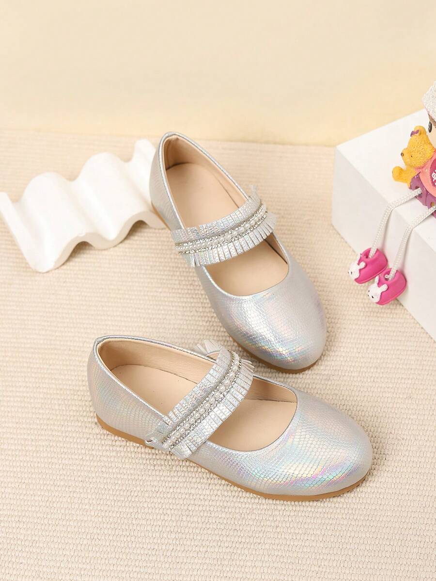 2 pares de zapatos planos suaves para niñas pequeñas, diseño de flecos y escamas de pez brillantes, zapatos planos suaves y cómodos adecuados para bodas, banquetes, trajes de flores, bailes y presentaciones para niñas adolescentes, apropiados también para uso escolar