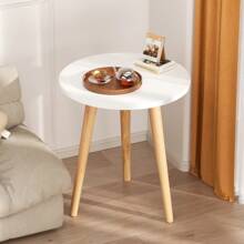现代简约双层茶几客厅边桌多功能开放式收纳架床头柜沙发桌实木腿简易组装