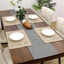 4 Stücke/6 Stücke/8 Stücke einfarbige quadratische Tischsets, 43cm*46cm, hitzebeständig, Esszimmer Dekoration, Tischdekoration, Stofftischsets, Untersetzer, geeignet für Neujahr, Ostern, Valentinstag