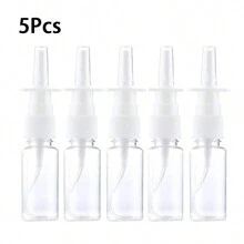 5Pcs 20ml White Empty Plastic Nasal Spray Bottles Pump Sprayer Mist Nose Spray Refillable Bottle For Packaging