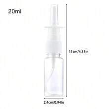 5Pcs 20ml White Empty Plastic Nasal Spray Bottles Pump Sprayer Mist Nose Spray Refillable Bottle For Packaging