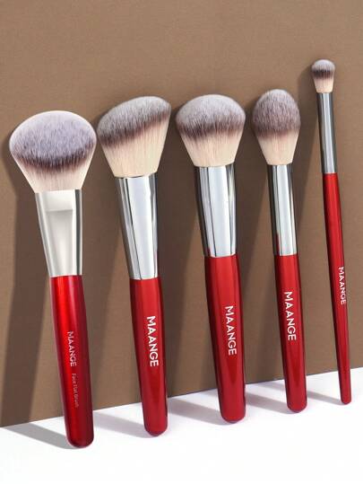MAANGE 5Pcs Professional Facial Makeup Brush Set With Paper Box,Powder Brush Contour Brush Foundation Brush Blush Brush Eyeshadow Brush,Makeup Tools With Soft Fiber For Easy Carrying,Brush For Travel,Gift For Women&Girls,Brush Set,Makeup Brush Kit,Make Up Brush Set,Make Up Set Complete,Makeup Brush Set,Complete Makeup Kit,Brush Kit,Brushes Makeup Set,Makeup Gift Set,Set,Giveaways,Professional Makeup Brushes,Complete Makeup Set