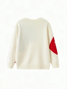 Balabala Maglione a maglia da ragazza pre-adolescente, set abbinato per famiglia, pullover per il nuovo anno 2025