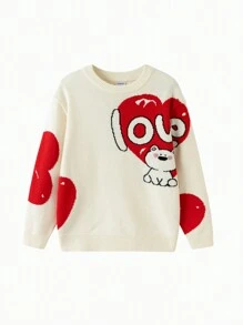 Balabala Maglione a maglia da ragazza pre-adolescente, set abbinato per famiglia, pullover per il nuovo anno 2025