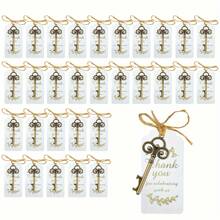 10 Sets Of Gift Sets For Key Bottle Openers, Including Thank-You Labels And Key Bottle Openers, Very Suitable Well As Small Gifts For Weddings, Birthdays, Parties, And Decorations