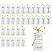 10 Sets Of Gift Sets For Key Bottle Openers, Including Thank-You Labels And Key Bottle Openers, Very Suitable Well As Small Gifts For Weddings, Birthdays, Parties, And Decorations