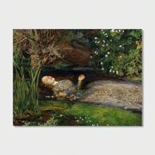 1入組帆布印花畫，Ophelia Drowning Art Print，老式哥特式家居裝飾，Dark Academia Aesthetics，適用於客廳牆壁裝飾、臥室牆壁裝飾、帆布壁畫裝飾，無框架