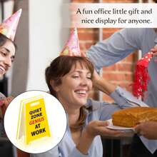 Biển hiệu để bàn bằng acrylic "KHU VỰC YÊN TĨNH - THIÊN TÀI ĐANG LÀM VIỆC" - Trang trí văn phòng hài hước, Quà tặng unisex cho đồng nghiệp, Trang trí phòng đa năng, Đồ trang trí nhà cửa mùa tựu trường, Đồ vật trang trí nhà cửa thu nhỏ - Một cỡ - Xem 6