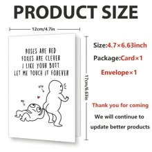 搞笑又粗鲁的爱情卡 - 非常适合生日、周年纪念日、情人节 | 送给男士、女士、女朋友、男朋友、丈夫、妻子的理想礼物