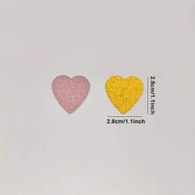 50 Pieces Silvery,Of Gold And Rose Gold Heart Confetti - Perfect For Weddings, Valentine's Day, Anniversaries And DIY Table Decorations