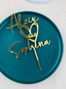 Decoración personalizada para pastel de boda con nombres de la pareja y fecha, decoración para pastel de boda Sr. y Sra., decoración para pastel de aniversario, multifuncional, ornamental, reutilizable, exquisita, elegante, de alta calidad, colorida, moderna, personalizada, única, regalo ideal para ella, novio, papá, novia, mamá, familia, amigos, salón de té, hogar, jardín, oficina, para aniversarios, para el Día de San Valentín, para el Día de la Madre, para cumpleaños, para el Día del Padre, para graduaciones, para bodas, para inauguración de casa, ambiente cálido, renovación otoñal del hogar