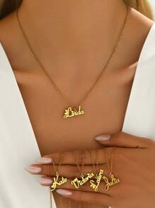 1 Pieza Collar personalizado con nombre Collares personalizados para mujeres Collar con nombre personalizado Joyería con colgante Regalo para mujeres