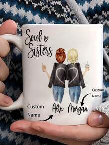 1 Peça Canecas Personalizadas, Presentes para Melhores Amigas, Presentes para Melhores Amigos, Presentes para Ela, Presentes Personalizados, Melhores Amigas, Presentes para Irmãs, Canecas para Melhores Amigas, Presentes para Amigos