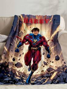 1pc Custom Flannel Photo Blanket For Bed,Personalized Gift, Good Christmas Gifts,Personalized Blankets,Bedding Blanket,Gifts For K,Boys,Flash,Super,Superhero Custom Face Blanket, Personalized Blanket With K Face,Hero Suit Pattern,Superhero Blanket For C, Name Plush Blanket Little Boys,Space Planet Background Blanket,Best Friend Photo/Text Blanket, Cozy Blanket,Family Gift, Wedding Gift, Birthday Gifts - Superhuman - View 6