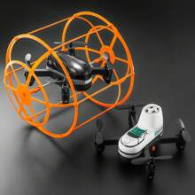 S166 Dual-Battery Drone With Remote Control, 480p Video, Wi-Fi, USB Charging, 1181.1inch Max Altitude, 3m/S Speed, 100g Takeoff Weight, 2362.2inch Control Range, With 6-8 Min Flight Time, For Indoor Wall-Climbing And Flying UAV, Perfect Gift For Holidays - Đen và trắng - Xem 2