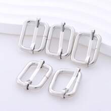 5 件装金属针扣三向滑动调节扣包带环扣腰带织带钩 DIY 钱包配件 - 銀色 - 查看 13