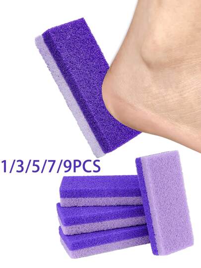 1/3/5/7/9pcs Purple Foot Pumice Stone For Feet Hard Skin Callus Remover And Scrubber, Shaping Beautiful Feet, Foot Care, Foot Scrubber, Feet Scrub, Valentine's Day Gifts, New Year Gifts, Travel Essentials