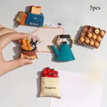 1pc/4pcs/5pcs/5pcs-Style 1/6pcs/7pcs/7pcs-Style 1/8pcs/8pcs-Style 1/9pcs/9pcs-Style 1/10pcs/10pcs-1/11pcs/12pcs/13pcs 3D Realistic Food Magnetic Stickers, Delicious Food Themed Stickers, Creative Fridge Magnets, Decorative Accents For Office, Kitchen, Whiteboard, Storage Cabinet, Dishwasher, Home Decor, Gifts For Friends And Family, Valentine's Day - 彩色 - 查看 52