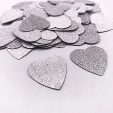 50 Pieces Silvery,Of Gold And Rose Gold Heart Confetti - Perfect For Weddings, Valentine's Day, Anniversaries And DIY Table Decorations