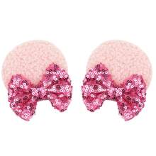 2pcs Shiny Plush Mouse Ear Hair Clips With Glittery Bow, Adorable Girl Hair Clips Suitable For Holiday Costumes And Parties - 1 to 2 - View 15