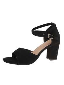 2025 Lente/Zomer Nieuwe Dames Sandalen Band Sexy Franse Open Teen Zwarte Dikke Hak Middelhoge Hak Rugloos Mode Veelzijdige Hoge Hakken