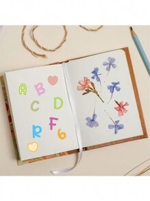 15 feuilles/1350 pièces Ensemble d'autocollants de lettre de bande dessinée, matériaux de scrapbooking DIY, autocollants décoratifs de lettres