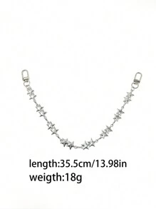 Nuevo estilo de bolso de mujer con cadena extensible decorativa de metal con mariposa, flor y estrella, accesorio de nicho versátil y de moda - Multicolor - Ver 7