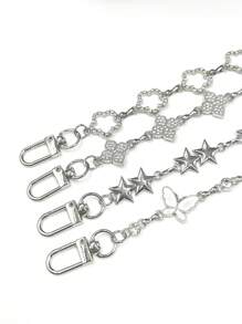 Nuevo estilo de bolso de mujer con cadena extensible decorativa de metal con mariposa, flor y estrella, accesorio de nicho versátil y de moda - Multicolor - Ver 1