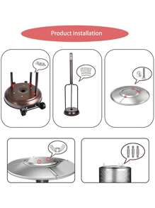 Patio Heater Replacement Parts - Reflector, Circle Umbrella Shape, Pyramid Patio Heater Heating Kits - Bolt And Nut Set - Silver - View 2