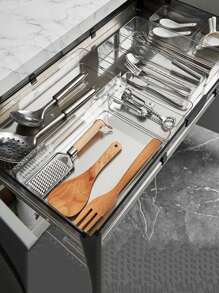 1pc Stackable Clear Acrylic Desktop Organizer Box, Portable Storage Container For Office, Desk, Bedroom, Drawer