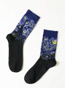 1 Pair Of Men's Mid-Calf Socks - Multicolor - View 3