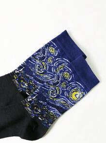 1 Pair Of Men's Mid-Calf Socks - Multicolor - View 4