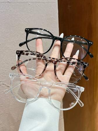 3pcs Y2K Style Square Frame Casual Eyeglasses For Men & Women For Summer Beach Vacation,Outdoor,Travel