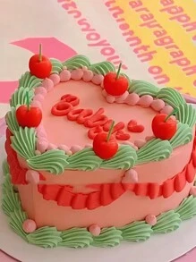 5pcs Cherry Shaped Candles, Cute Retro Cake Party Decorations, Sweet Birthday Cake Decor Candles - Red - View 8